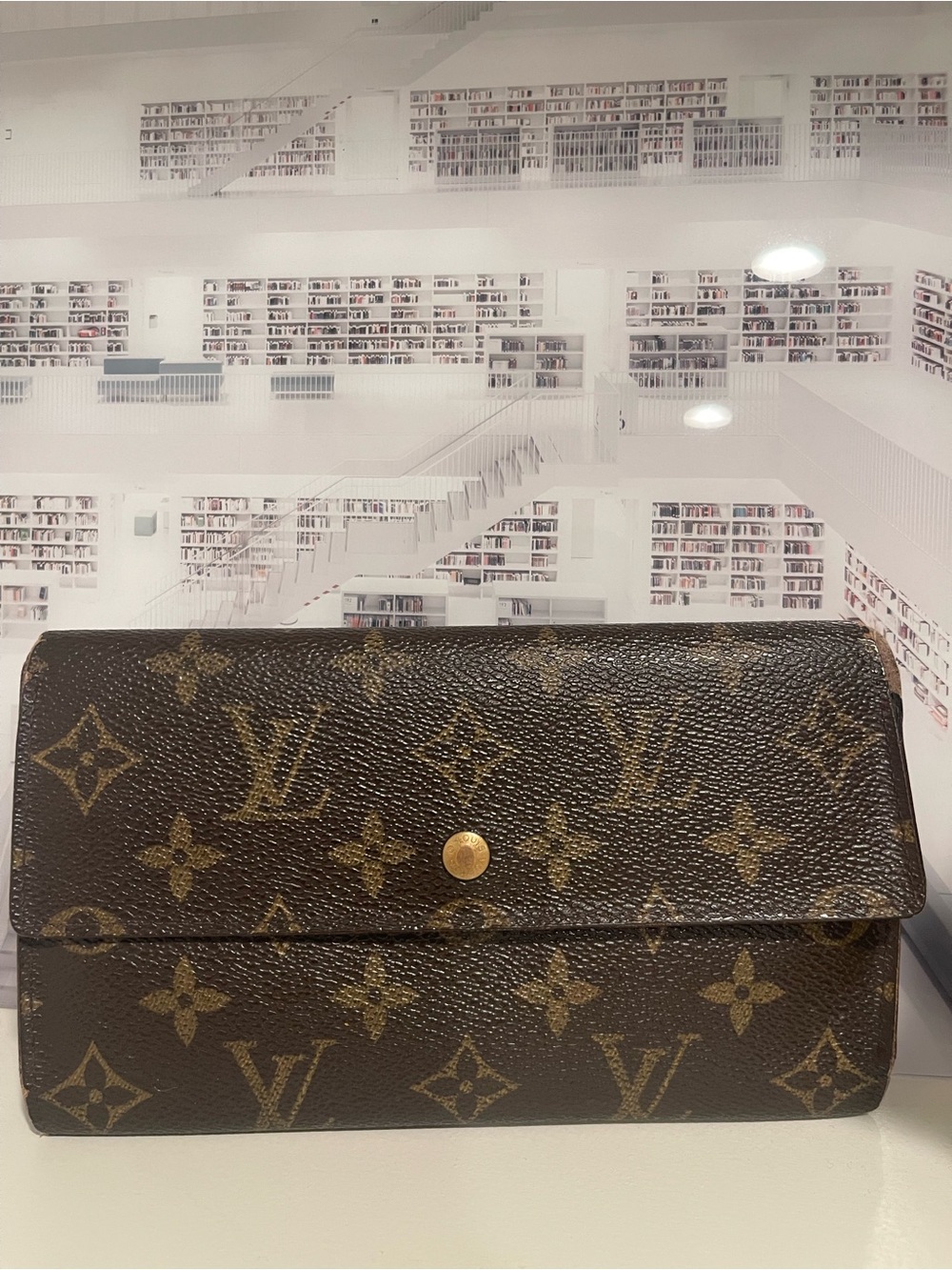 Authentic Louis Vuitton monogram long wallet French Purse/Porte Trésor